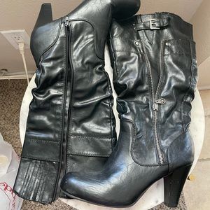 G by Guess Black Below Knee Boots 9M